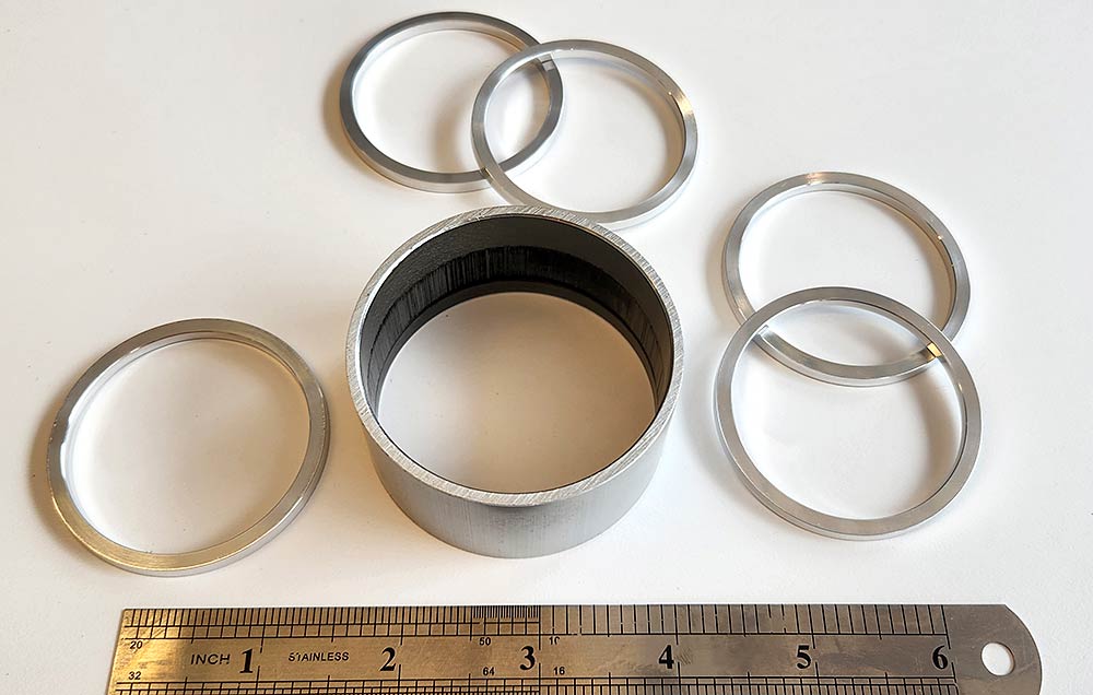 Zuigerkop en cilinderhuls voor zuurstofconcentrator