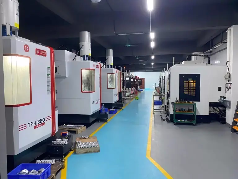 4 axis CNC machining center at GreatLight factory