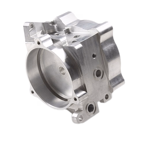 CNC machining training service session with engineers reviewing a machined part