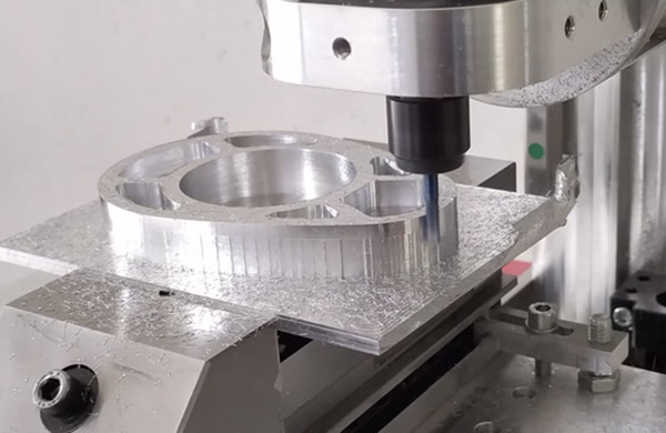 5 axis cnc work for surgical robot joints on a machining center