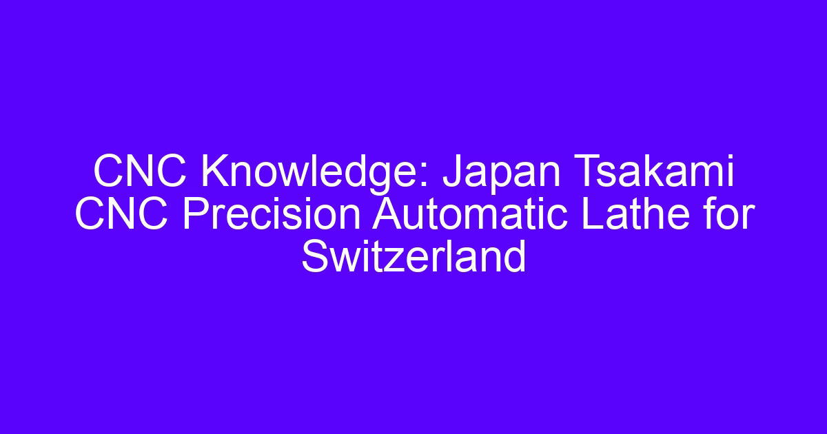 Japan Tsakami CNC precision automatic lathe for Swiss-type turning of small parts