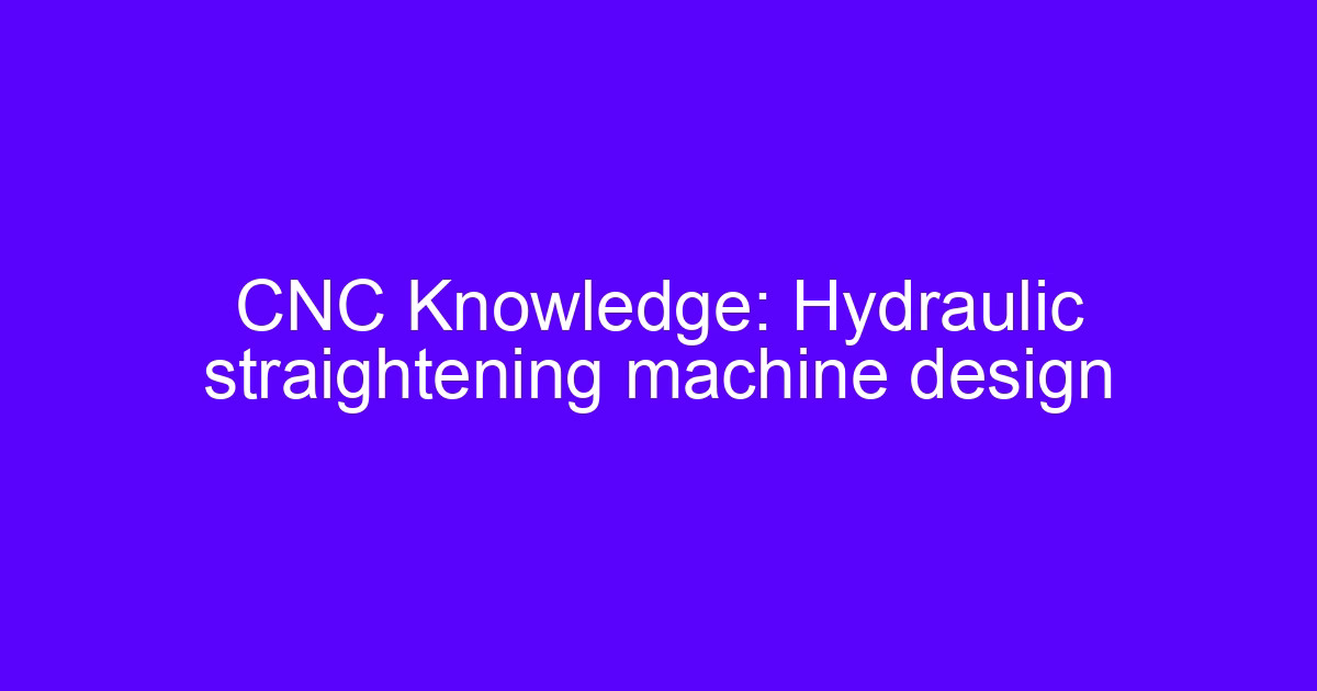 Hydraulic recovery machine design for straightening metal strip