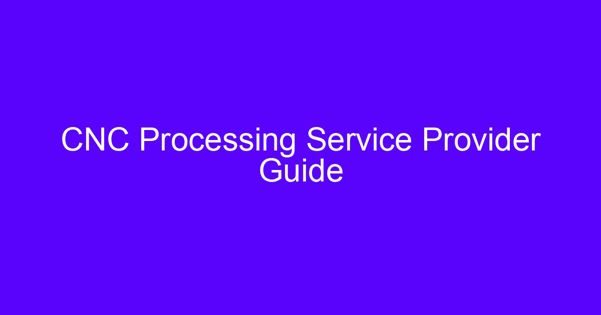 CNC machining local service provider guide cover image