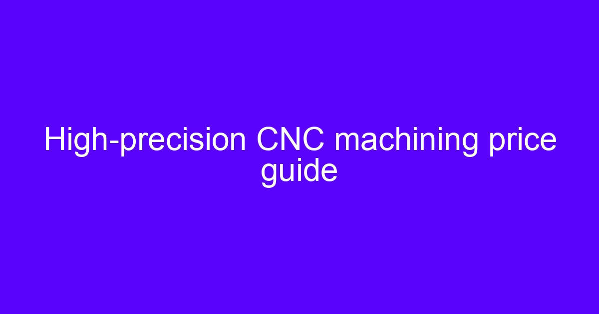 High-precision machining of small parts on a CNC machine