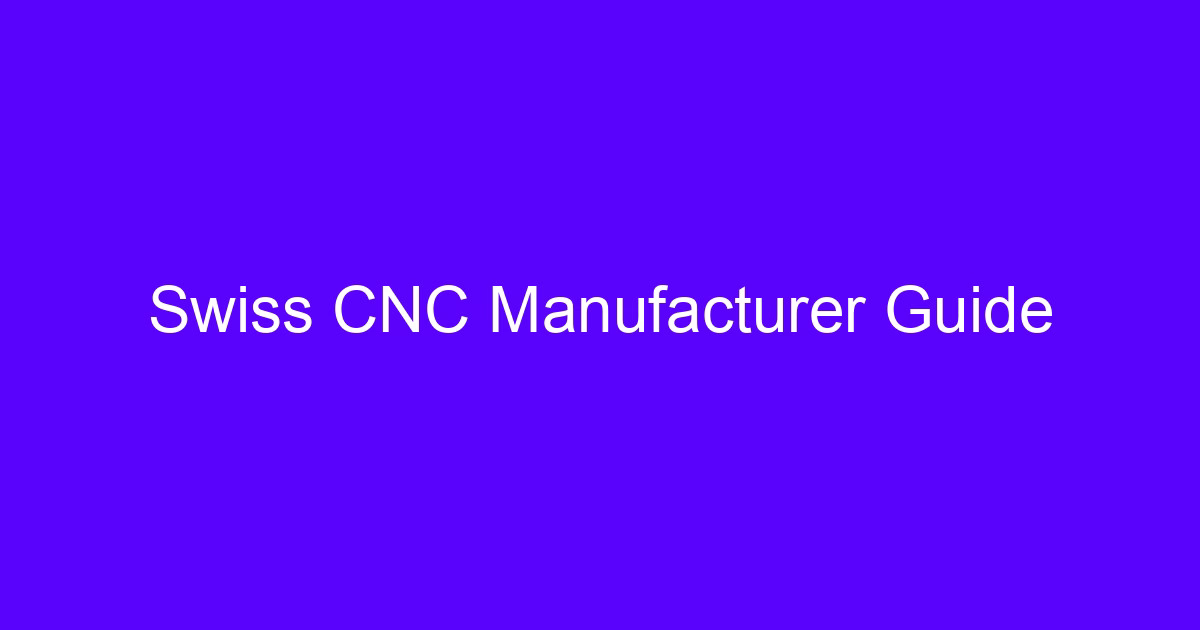 Swiss CNC machining guide cover showing a sliding headstock lathe