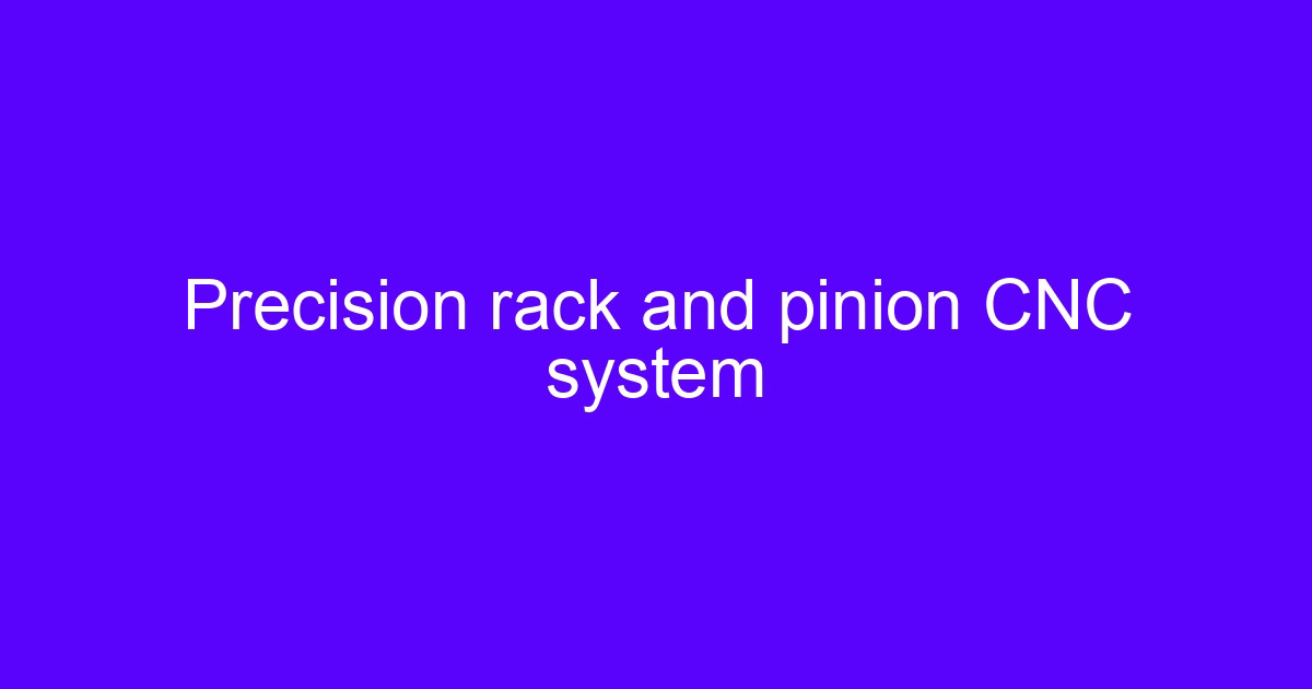 Mitsubishi CNC collects and connects to the ERP system on a precision rack and pinion CNC system