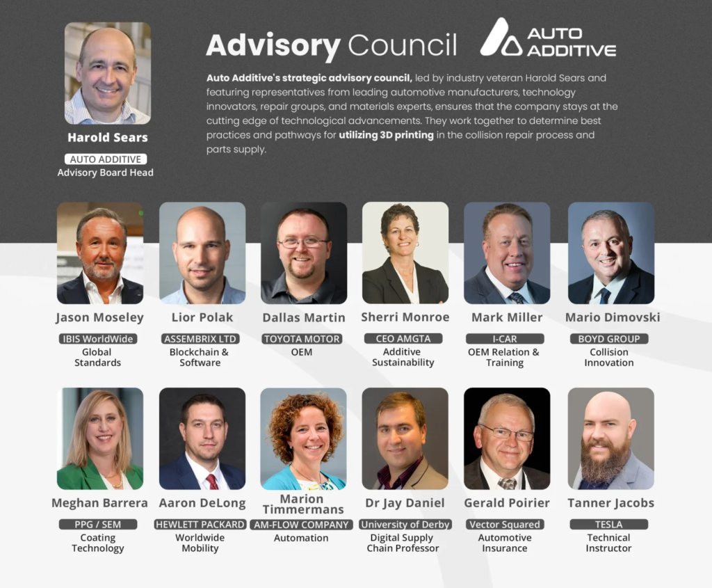 Establishing the Automotive Additive Molding Advisory Committee to Promote 3D Printing Technology in Collision Repair