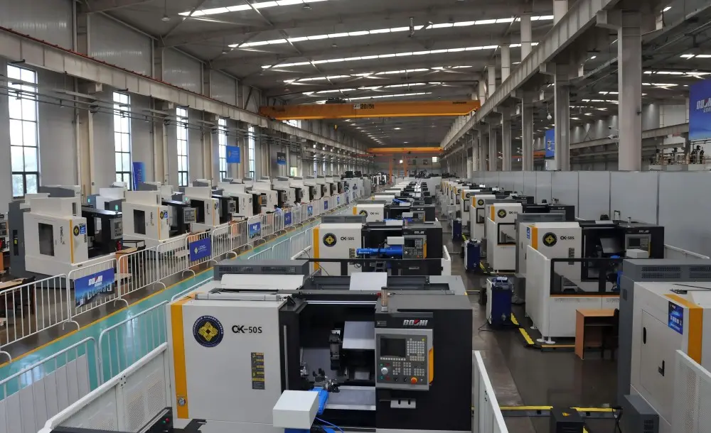 A large number of machines waiting for orders