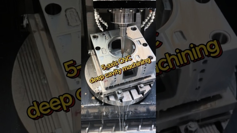 5 axis cnc deep cavity machining #cncmachiningparts #cncmachining #5axiscnc #cnc