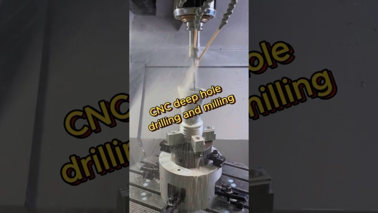 cnc deep hole drilling and milling #cncmachiningparts #cncmachining #5axiscnc