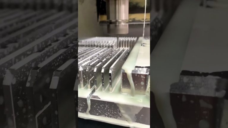 cnc machining of radiator parts #cnc #cncmachining #5axiscnc