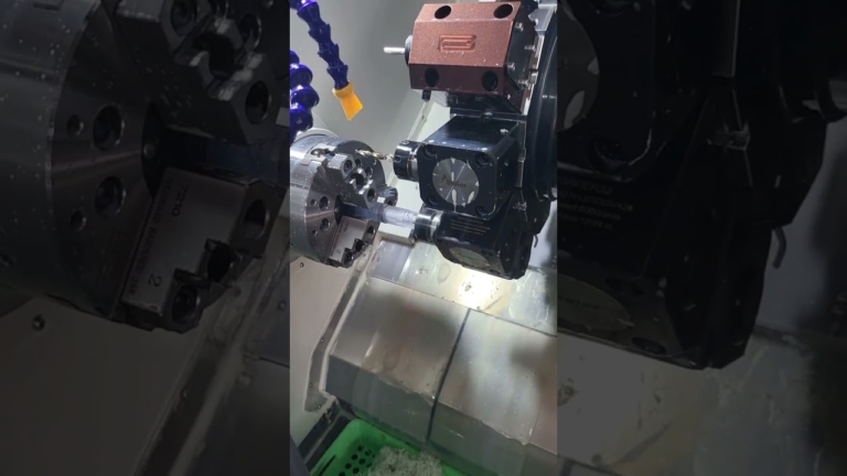 dynamic mill turn machining process #cncmachiningparts #cncmachining #cnc #5axiscnc