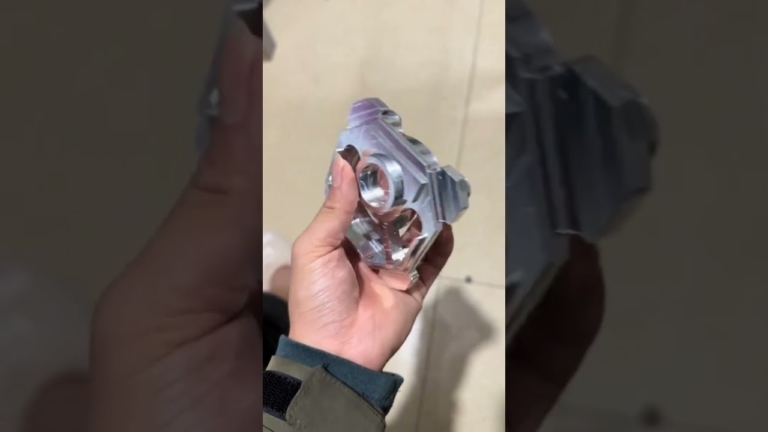 look at this gleaming cnc workpiece. every cut is carved