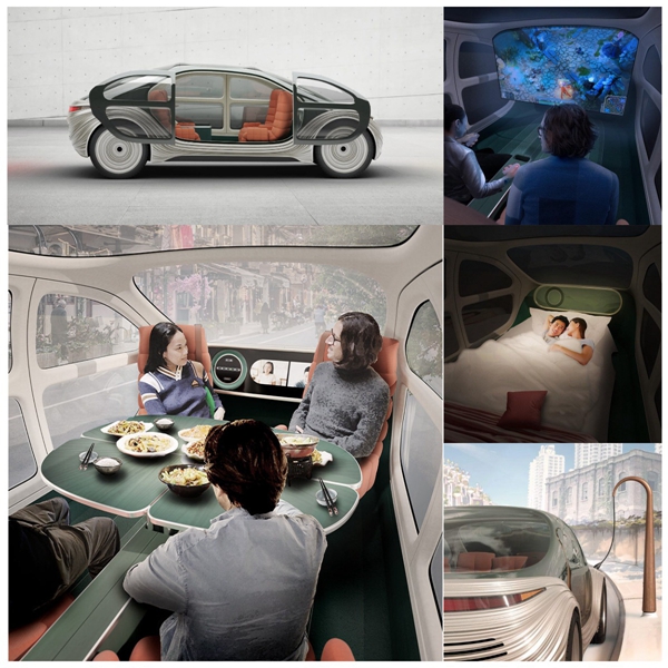 3D printing of an innovative electric car model virtual reality