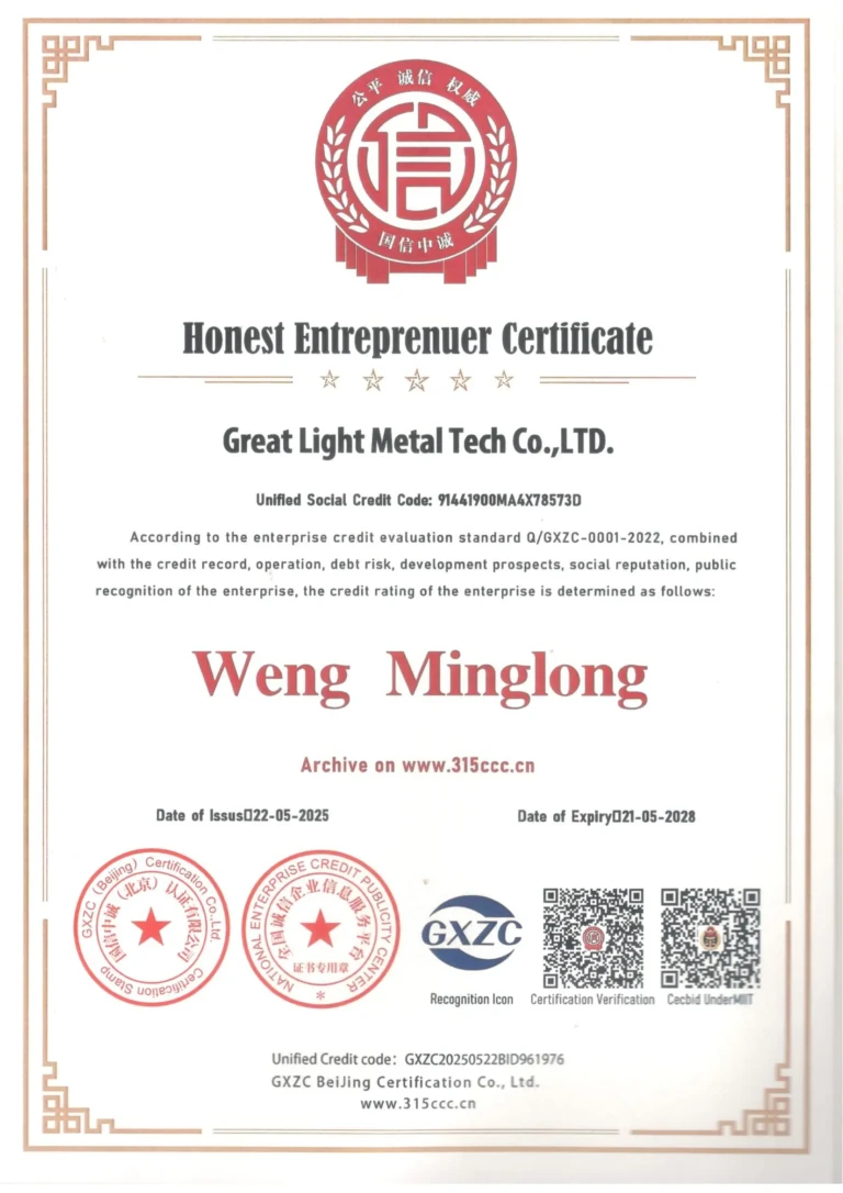 Honest Entreprenuer Certificate