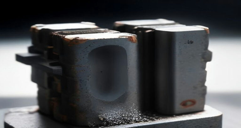 CNC Deep Hole Drilling Machine — Close-up of a long gundrill boring a deep hole in a steel block, coolant streaming