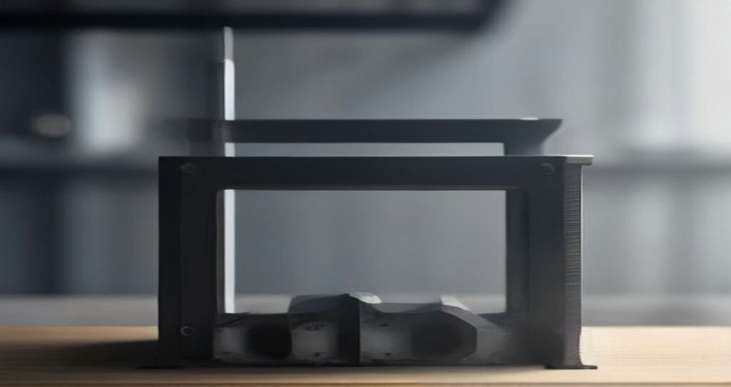 CNC Machine Makers — Aluminum machined parts arranged on a workbench beside stacked bar stock