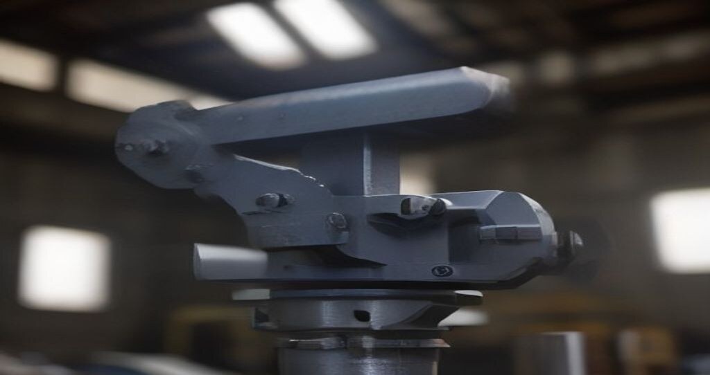 CNC Vertical Machining Equipment — Steel vise and custom fixture holding a metal workpiece inside a vertical mill