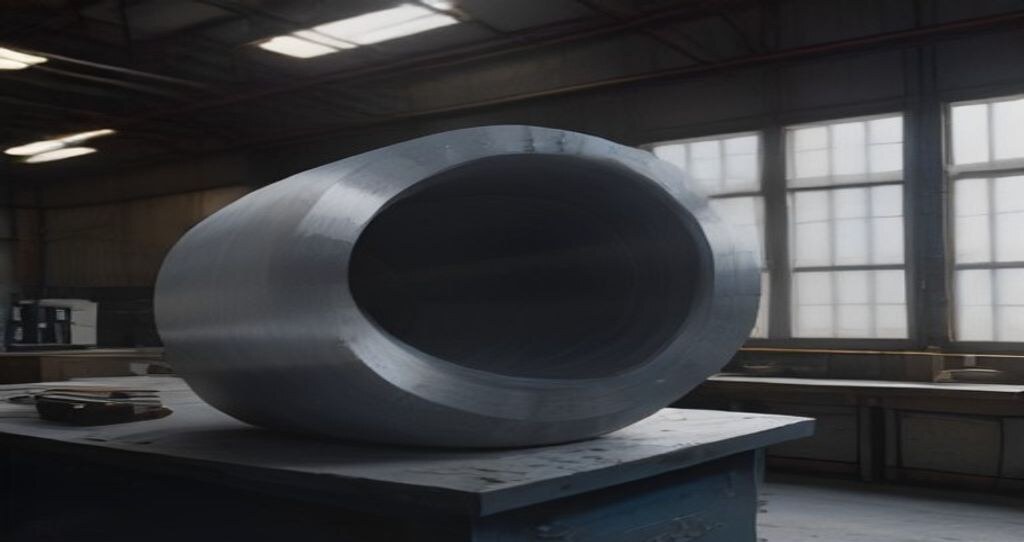 Large Format CNC Machining — Oversized machined aluminum part resting on a steel workbench in a machine shop